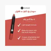 SUGAR Cosmetics Matte As Hell Crayon Lipstick - 11 Elle Woods (Brown Nude) (2.8 g)