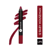 SUGAR Cosmetics Matte As Hell Crayon Lipstick - 12 Baby Houseman (Deep Pink) (2.8 g)