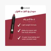 SUGAR Cosmetics Matte As Hell Crayon Lipstick - 12 Baby Houseman (Deep Pink) (2.8 g)