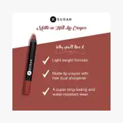 SUGAR Cosmetics Matte As Hell Crayon Lipstick - 17 Brandy Harrington (Rusty Reddish Pink) (2.8 g)