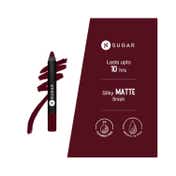 SUGAR Cosmetics Matte As Hell Crayon Lipstick - 24 Rachel Berry (Deep Berry) (2.8 g)