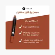 SUGAR Cosmetics Matte As Hell Crayon Lipstick - 16 Claire Underwood (Burnt Orange) (2.8 g)