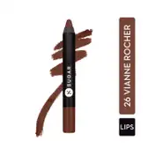 SUGAR Cosmetics Matte As Hell Crayon Lipstick - 26 Vianne Rocher (Deep Chocolate Brown) (2.8 g)