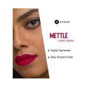 SUGAR Cosmetics Mettle Liquid Lipstick - 10 Mimosa (Deep Pinkish Red with Blue Undertone) (7 ml)