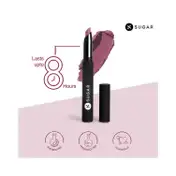 SUGAR Cosmetics Matte Attack Transferproof Lipstick - 07 Peachwood Mac (Peach Pink) (2 g)