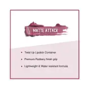 SUGAR Cosmetics Matte Attack Transferproof Lipstick - 07 Peachwood Mac (Peach Pink) (2 g)