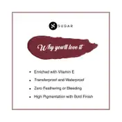 SUGAR Cosmetics Smudge Me Not Liquid Lipstick - 16 Bare Flair (Rose Brown) (4.5 ml)
