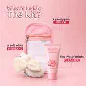 The Face Shop OG Glow Cleanse Kit with Rice Water Cleanser Headband and Pouch (3 pcs)