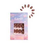 Gush Beauty Nailed It Reusable Luxury Press On Nails With Application Kit - Cherry Cola (24 pcs)