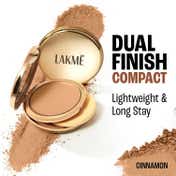 Lakme 9To5 Double Duty Dual Finish Compact, Foundation + Compact, Lightweight, Cinnamon - (9 g)