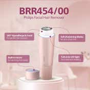 Philips Cordless Facial Hair Remover With Wide Hypoallergenic Head BRR454-00 - Pink