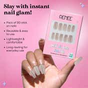 RENEE Stick On Nails - Cat Eye Nail 03 (Pack of 30)