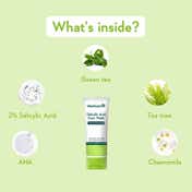 WishCare 2% Salicylic Acid Face Wash with AHA and Tea Tree Oil Control Reduces Sebum & Acne (100 ml)