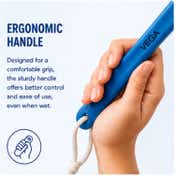 VEGA Long Handle Bristle Bath Brush Body Scrubber Brush for Removing Dead Skin (BA-1/7)