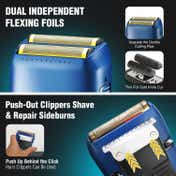 VGR V-362 Foil Shaver for Men Dual Flexing Foils 1400mAh Lithium Battery 120 Minutes Runtime