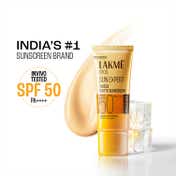 Lakme Tinted Sunscreen with Niacinamide for Even Tone Skin SPF 50 PA++++ No White Cast (50 ml)