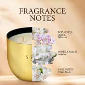 Seva Home Heirloom Classic Bloom Gold Candle
