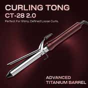 Ikonic Professional Curling Tong 2.0- 28mm Hair Curler, Scarlett Limited Edition