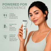 VGR 3-in-1 Lady Shaver Set for Women Body Shaver Facial Hair Remover V-735 - Green