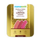 Mamaearth Moisture Matte Long Stay Lipstick Gift Set - Pink & Plum (3 pcs)