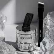 Thick Fiber Root Touch Up Powder with Brush - Black