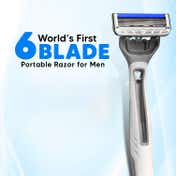 LetsShave Pro 6 Portable Razor and Transparent Shave Gel (4 pcs)