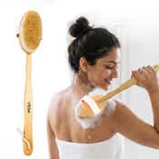 VEGA Long Handle Wooden Bath Brush Detachable for Men & Women (NBA-1/3)