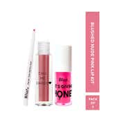 Blur India Perfect Lip Kit - Blushed Nude Pink (3 pcs)