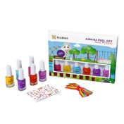 BLUESKY Kid Nail Varnish Winter Airkiss Peel-Off Polish Kit with Stickers (6 pcs)