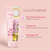The Face Shop Rice Water Bright Foaming Cleanser - Best Korean Face Wash for Even Tone Skin (100ml)