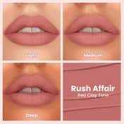 TNW The Natural Wash Comfy Matte Liquid Lipstick, Weightless & Hydrating, Red Clay - 01 Rush Affair (3 ml)
