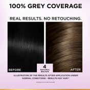 LOreal Paris New Excellence Creme Hair Color With Hyaluronic Acid, 4 Natural Brown, (100gm + 72ml)