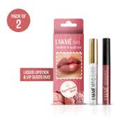 Lakme Liquid Lipstick + Gloss Kit - Nude (2 pcs)