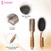 Majestique Golden Antistatic Hair Brush Set (2 pcs)