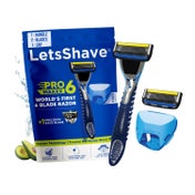 LetsShave Pro 6 Maxxx world’s 1st 6 blade razor for men Precision Back Blade Razor Handle for Men