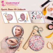 Majestique Magnifying Round Mirror with Key Chain