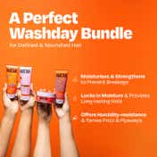 Manetain Washday Bundle Shampoo, Hard Hold Gel, Leave in conditioner & Conditioner (4 pcs)