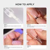BLUESKY Soft Gel Tips Kit with Strong Adhesive - Stiletto Nails (3 pcs)
