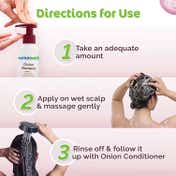 How to Use - Mamaearth Onion Shampoo with Plant Keratin for Hair Fall Control (180 ml)