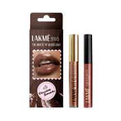 Lakme Liquid Lipstick + Gloss Kit - Brown (2 pcs)