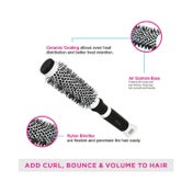 Vega Hot Curl Hair Brush for Hair Styling Drying Healthy Hair and Add Volume Small (H1-PR S) (84 g)