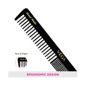 Vega General Grooming Hair Comb for Men and Women Black Handmade (HMBC-113) (20 g)