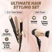 Vega Hair Dryer and Straightener Combo 3 in 1 Hair Styler & Blooming Air+ Dryer for Women (VGGP-10)