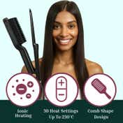 Ktein Professional Hair Straightener Comb Brush with Dual Ceramic Plates