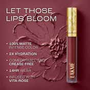 Lakme Rouge Bloom Matte Liquid Lipstick - Blushing Bae 204 (3.5 ml)