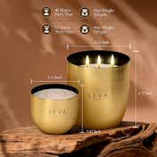 Seva Home Heirloom Classic Bloom Gold Candle (2 Pcs)