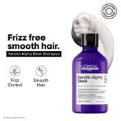 L'OREAL PROFESSIONNEL Keratin Alpha Sleek Shampoo for Frizz Free Smooth Hair (300 ml)