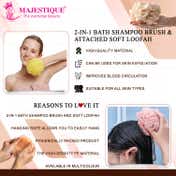 Majestique Loofah with Shampoo Massager - Orange