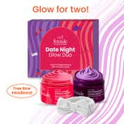 Foxtale Date Night Glow Duo Skin Radiance + Cherry-Collagen Clay Mask with Headband (3 pcs)