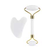 SEMINO Pearl White Gua Sha Facial Tools Set - White (2 pcs)